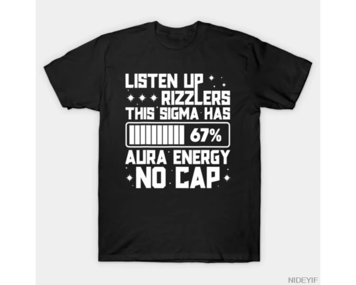Dinle Rizzlers Bu Sigma 67 Aura Enerjisine Sahiptir Erkekler ve Kadınlar İçin Altı Yedi Tişör