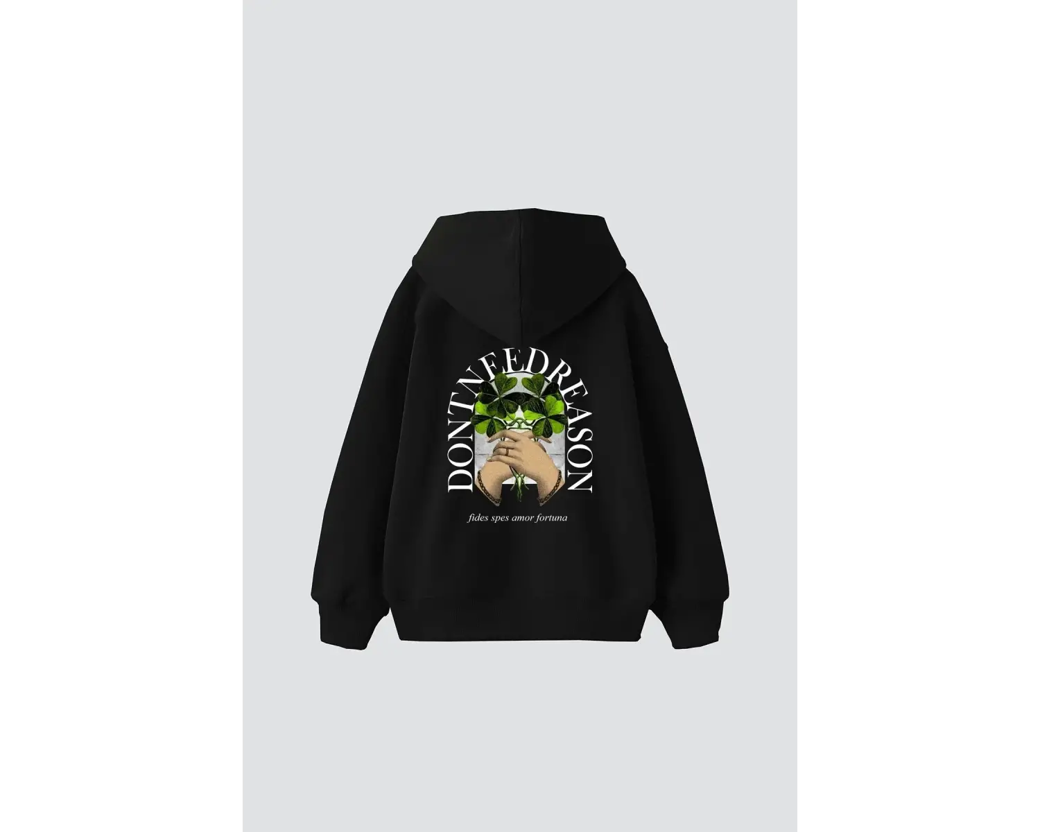 Dont Need Reason Baskılı Oversize Unisex Premium Beyaz