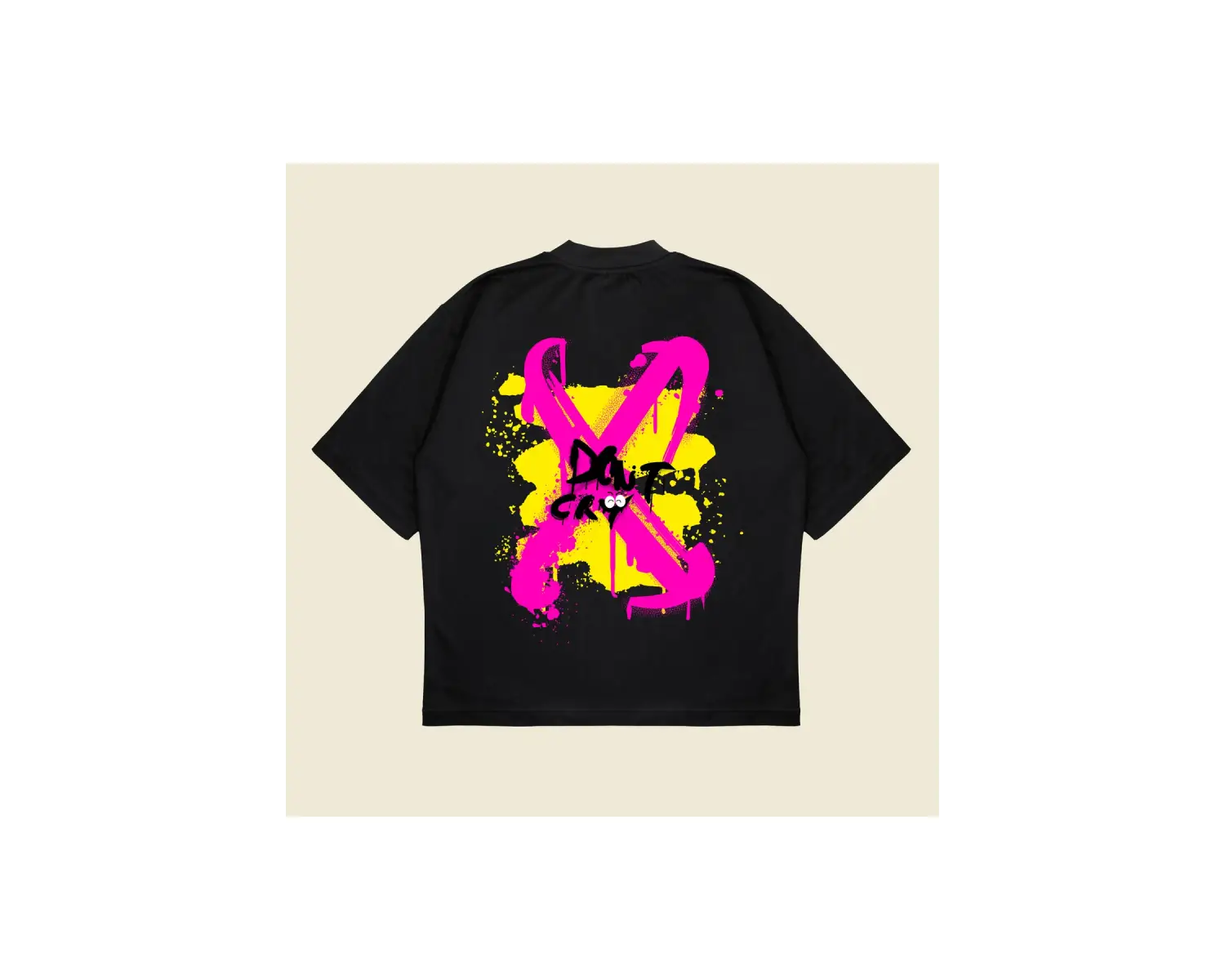 Dontcry Baskılı Oversize Unisex Pamuklu Nefes Alan Kalın Kumaşlı