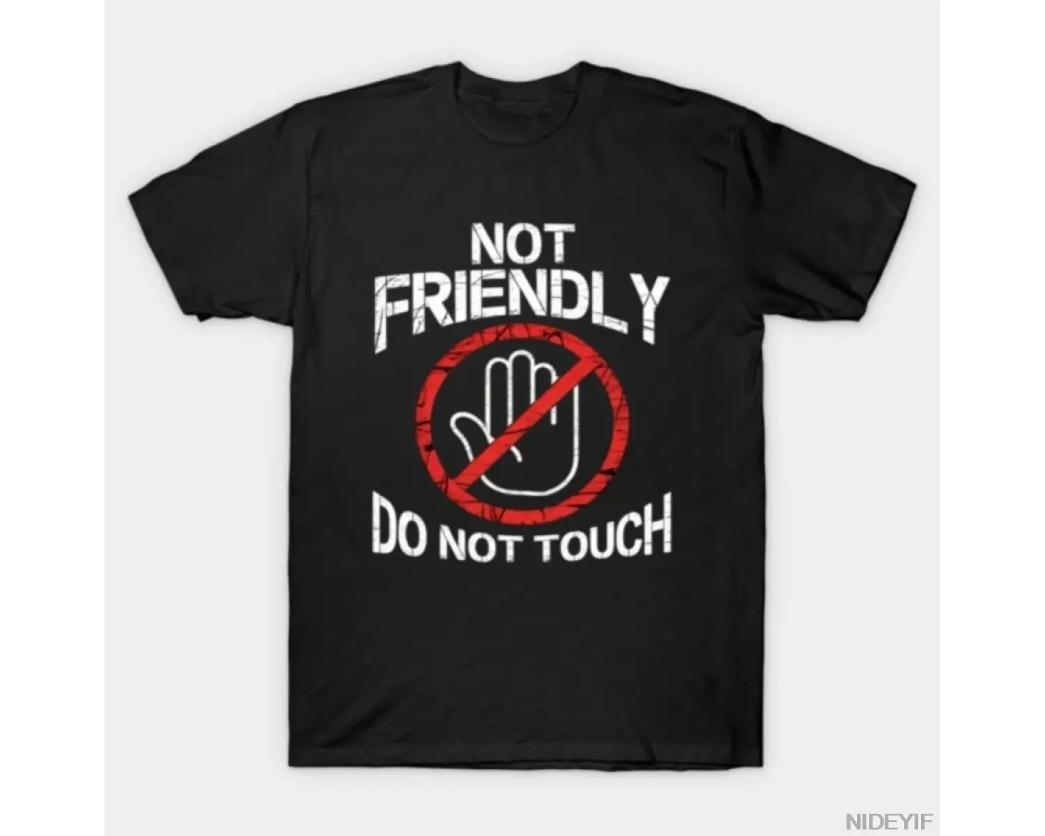 Dost Olmayın Dokunmayın Komik Tişört Erkekler Kadınlar İçin %100 Pamuklu Tişörtler Kısa Kollu