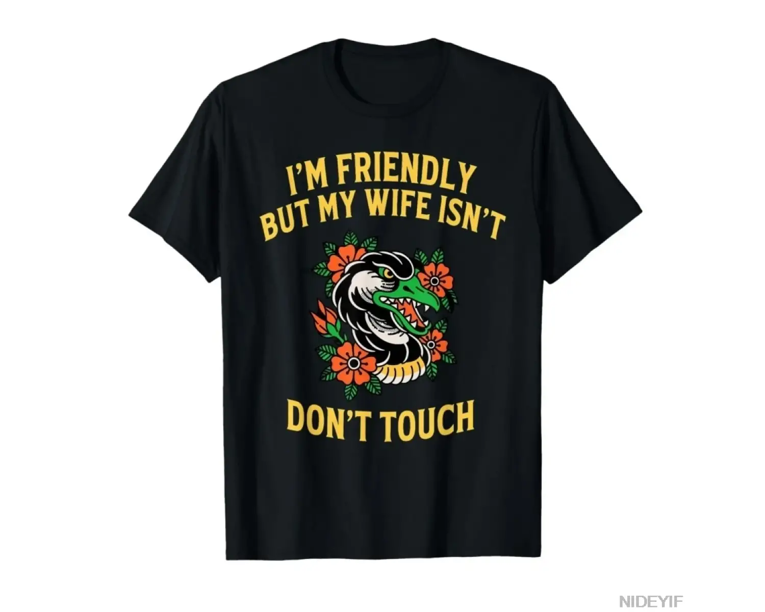 Dostumlu Ama Karım Değil_ Dokunmayın Kaz T-shirtü Erkekler Kadınlar İçin %100 Pamuklu Tişört