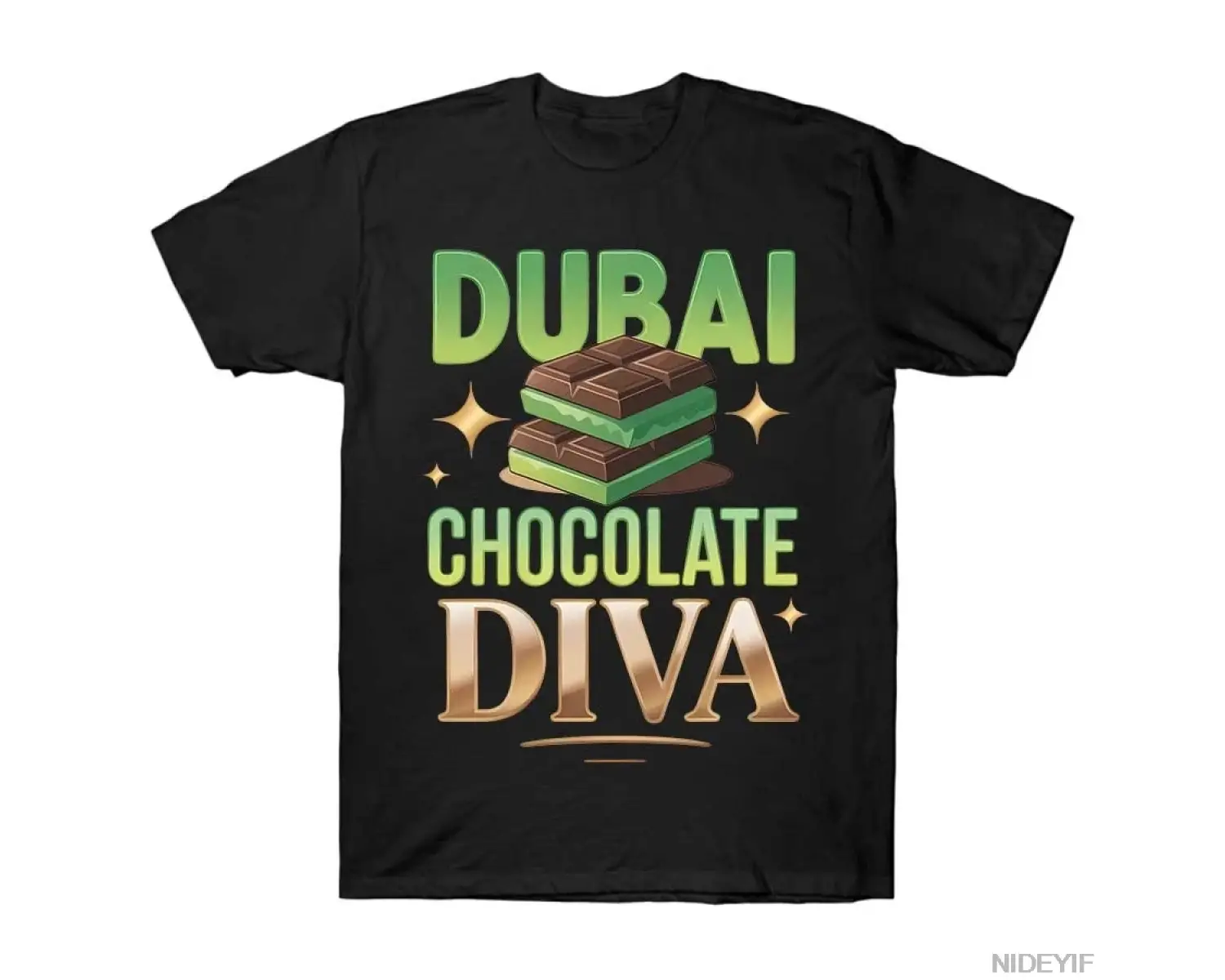 Dubai Çikolata Diva Komik Tasarım Meme T-shirt Erkekler Kadınlar Için % 100% Pamuk T Shirt Kı