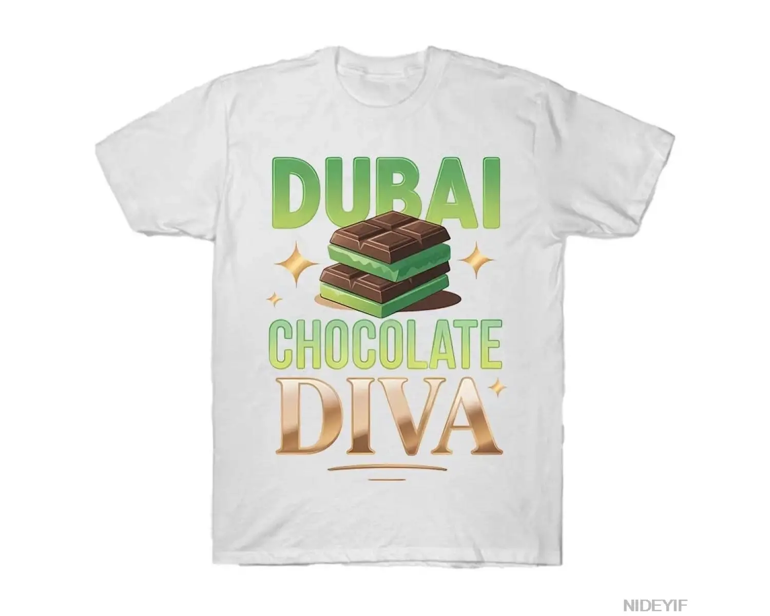 Dubai Çikolata Diva Komik Tasarım Meme T-shirt Erkekler Kadınlar Için % 100% Pamuk T Shirt Kı