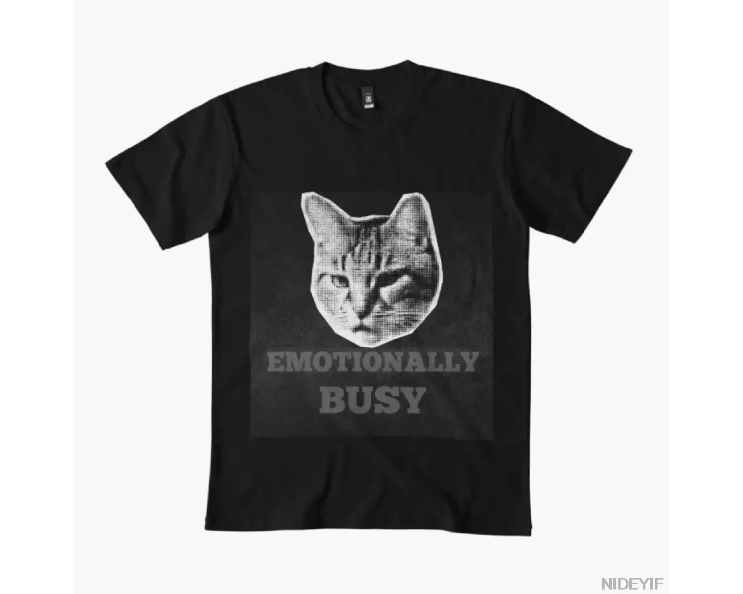 Duygusal Olarak Meşgul – Erkekler Kadınlar İçin Komik Kedi Ruh Sağlığı Tişörtü %100 Pamuklu T