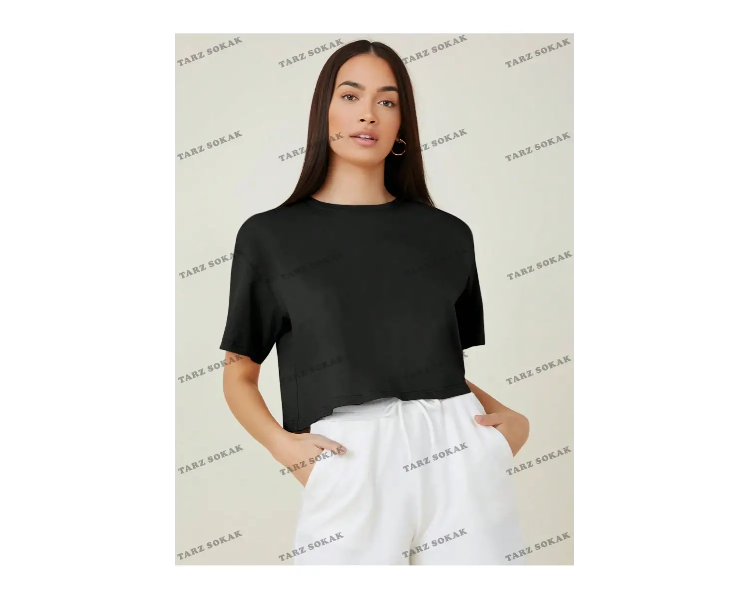 DÜZ  2 BASKISIZ Baskılı Oversize Kalıp Unisex T-shirt