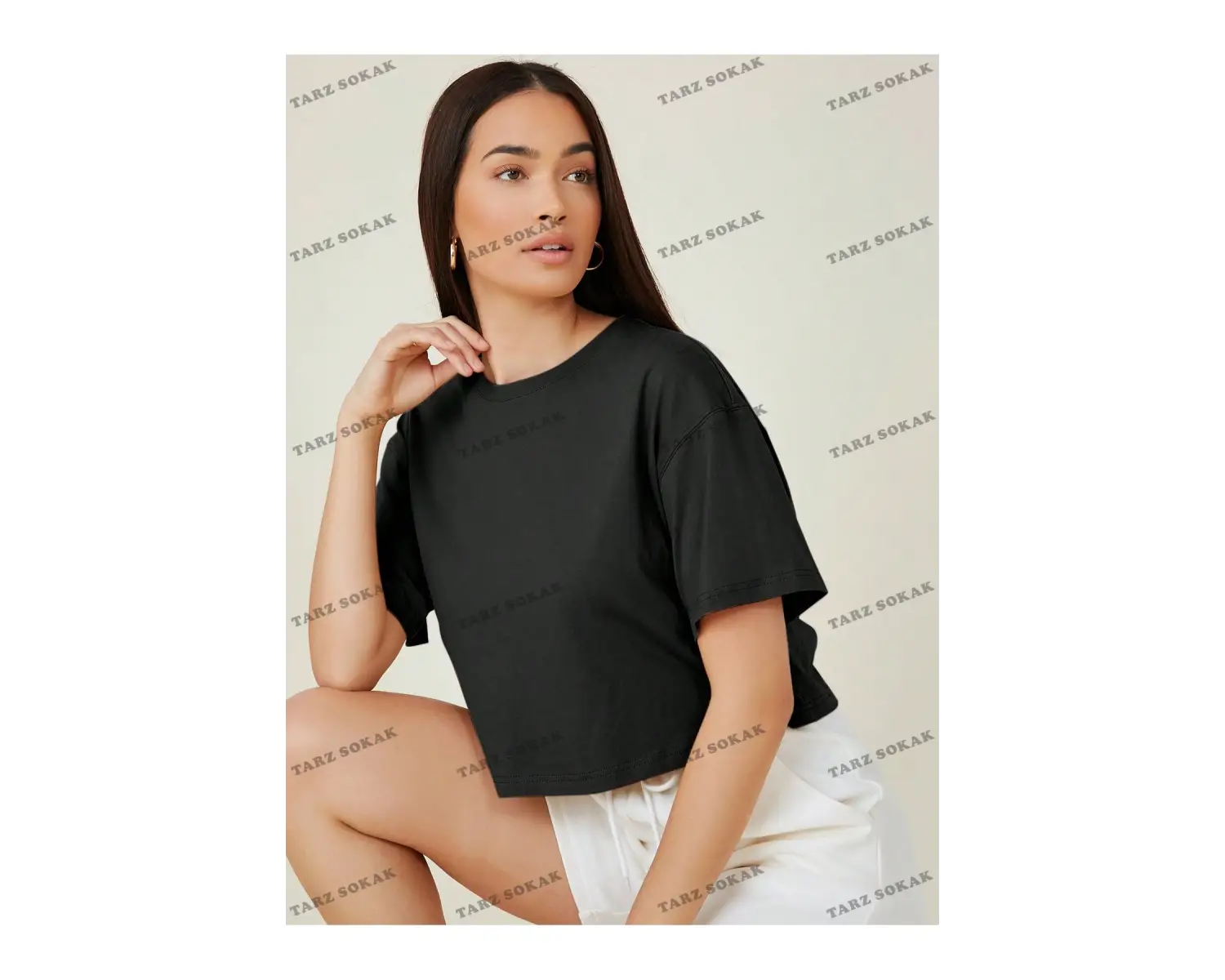 DÜZ  2 BASKISIZ Baskılı Oversize Kalıp Unisex T-shirt