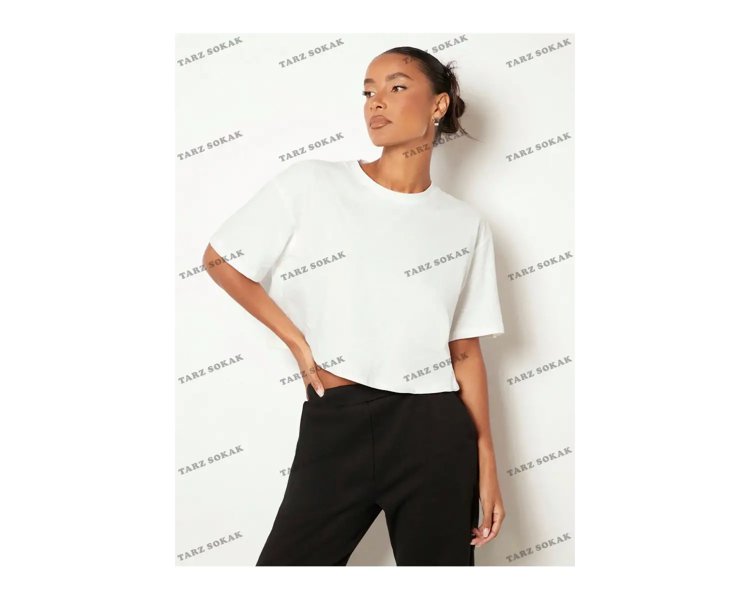 DÜZ  2 BASKISIZ Baskılı Oversize Kalıp Unisex T-shirt