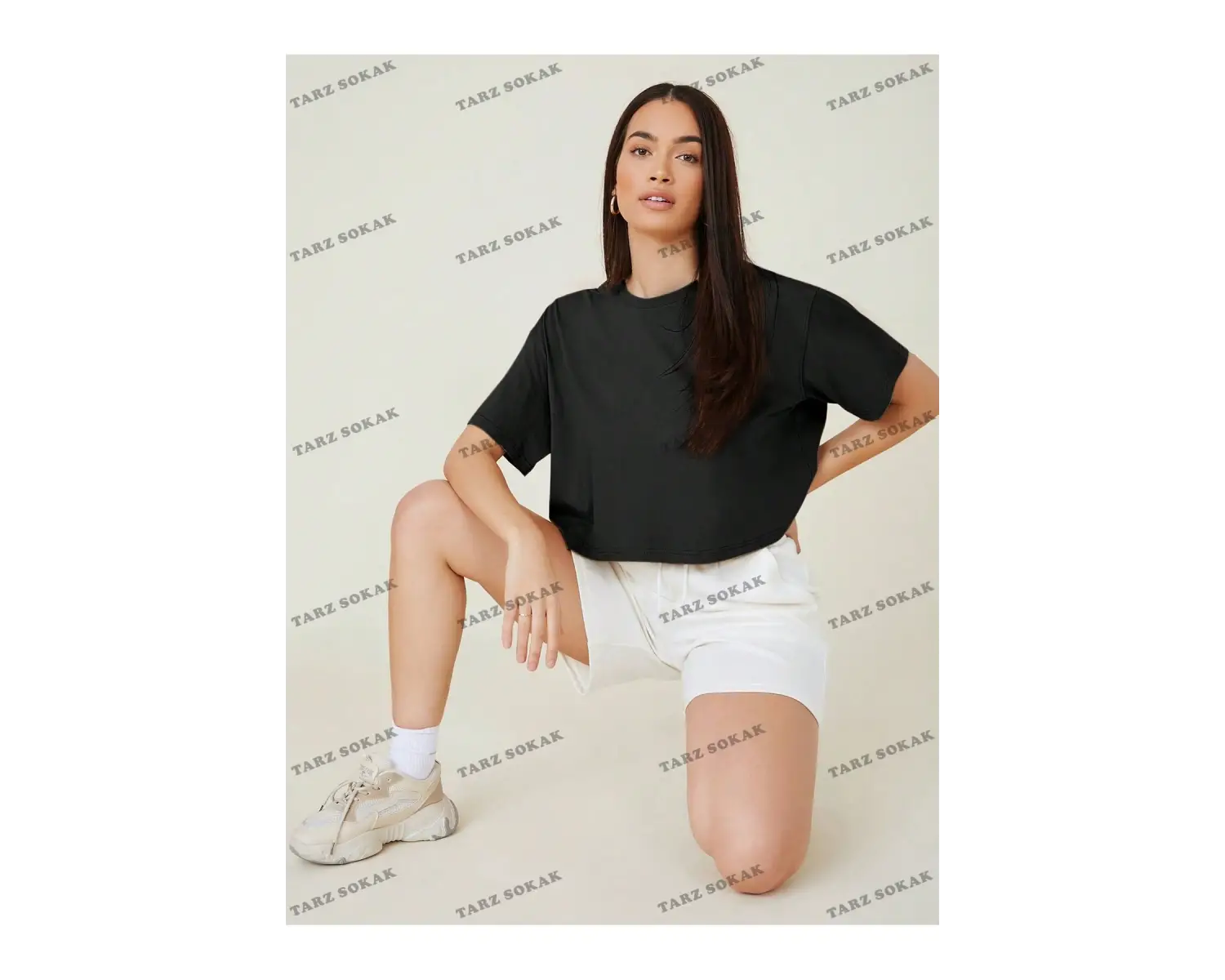 DÜZ  2 BASKISIZ Baskılı Oversize Kalıp Unisex T-shirt