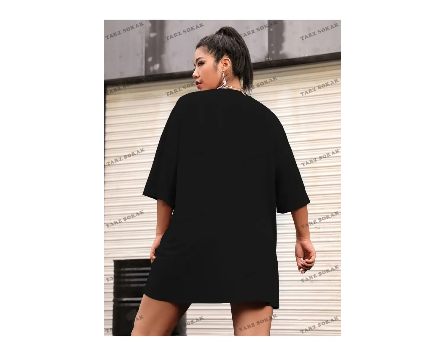 DÜZ  3 BASKISIZ Baskılı Oversize Kalıp Unisex T-shirt