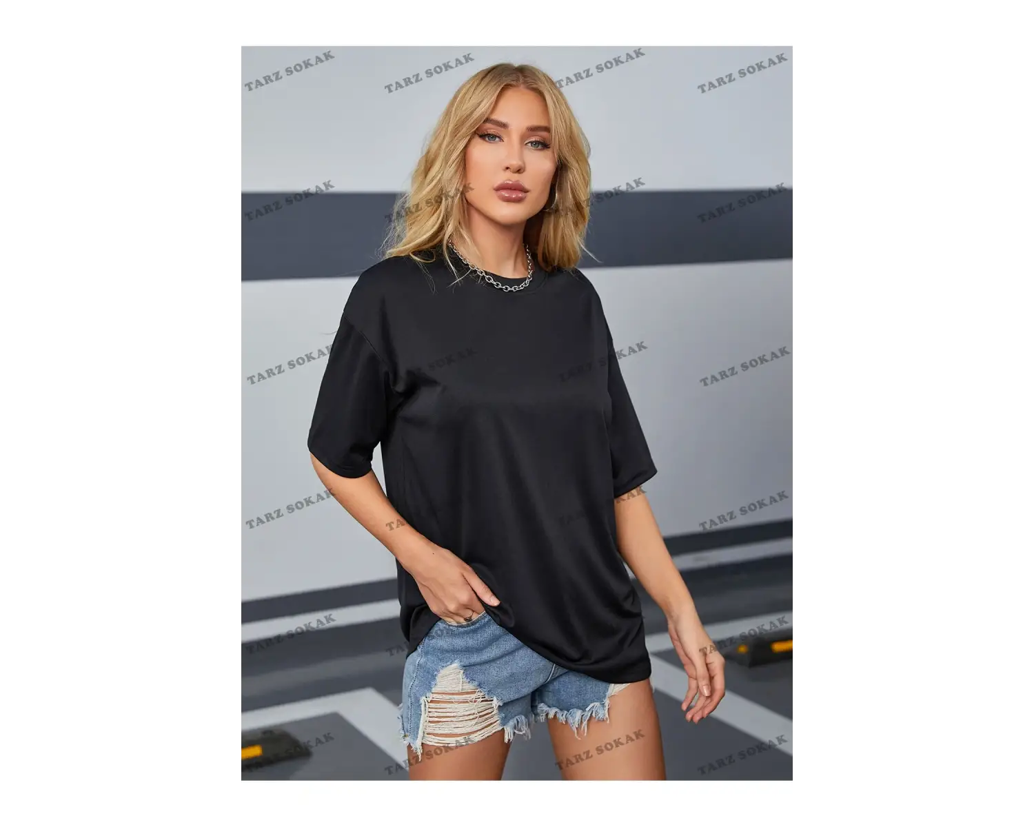 DÜZ  4 BASKISIZ Baskılı Oversize Kalıp Unisex T-shirt