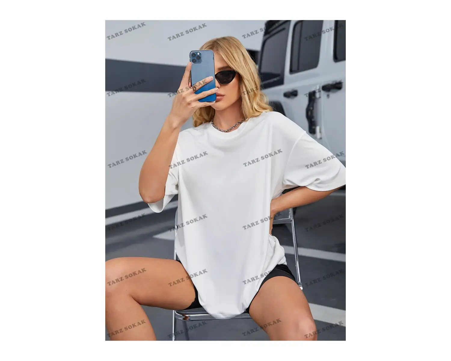 DÜZ  4 BASKISIZ Baskılı Oversize Kalıp Unisex T-shirt