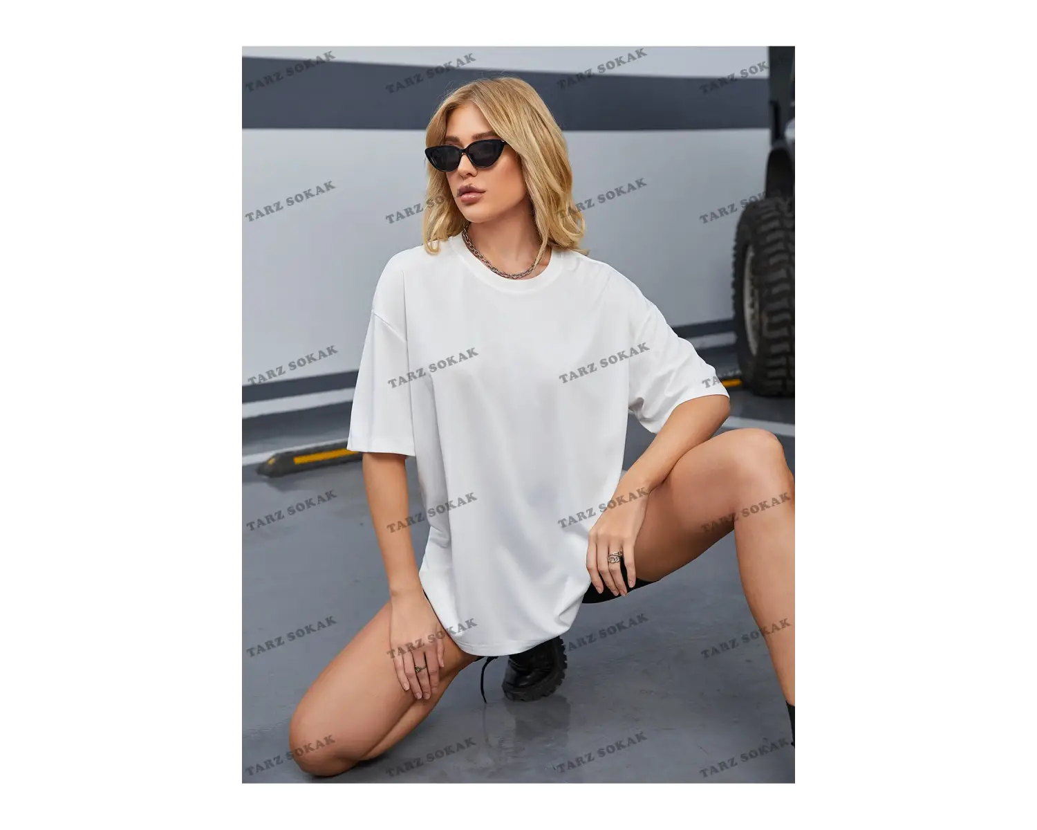 DÜZ  4 BASKISIZ Baskılı Oversize Kalıp Unisex T-shirt