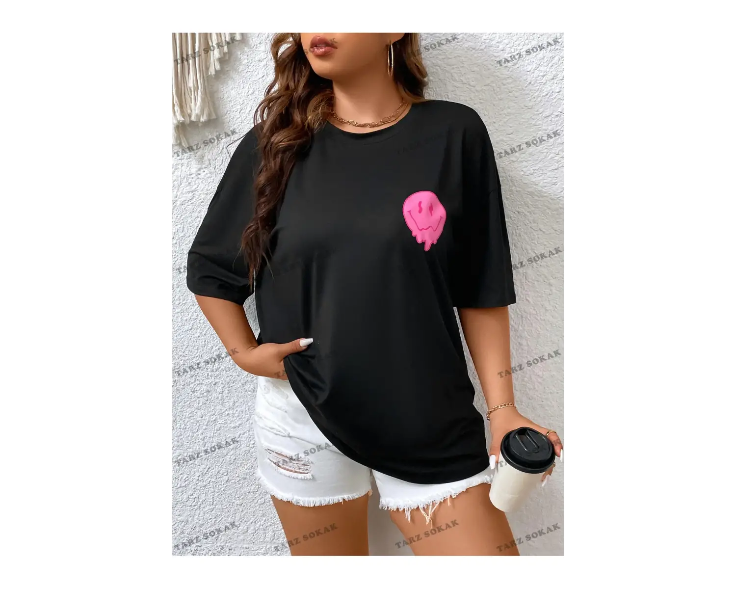 DÜZ  6 BASKISIZ Baskılı Oversize Kalıp Unisex T-shirt