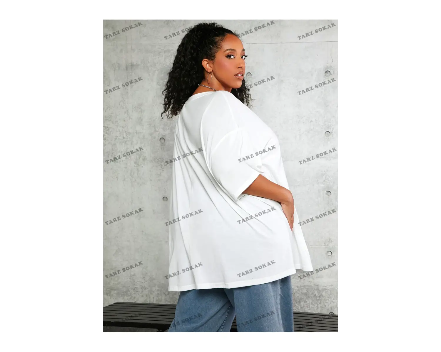 DÜZ  6 BASKISIZ Baskılı Oversize Kalıp Unisex T-shirt