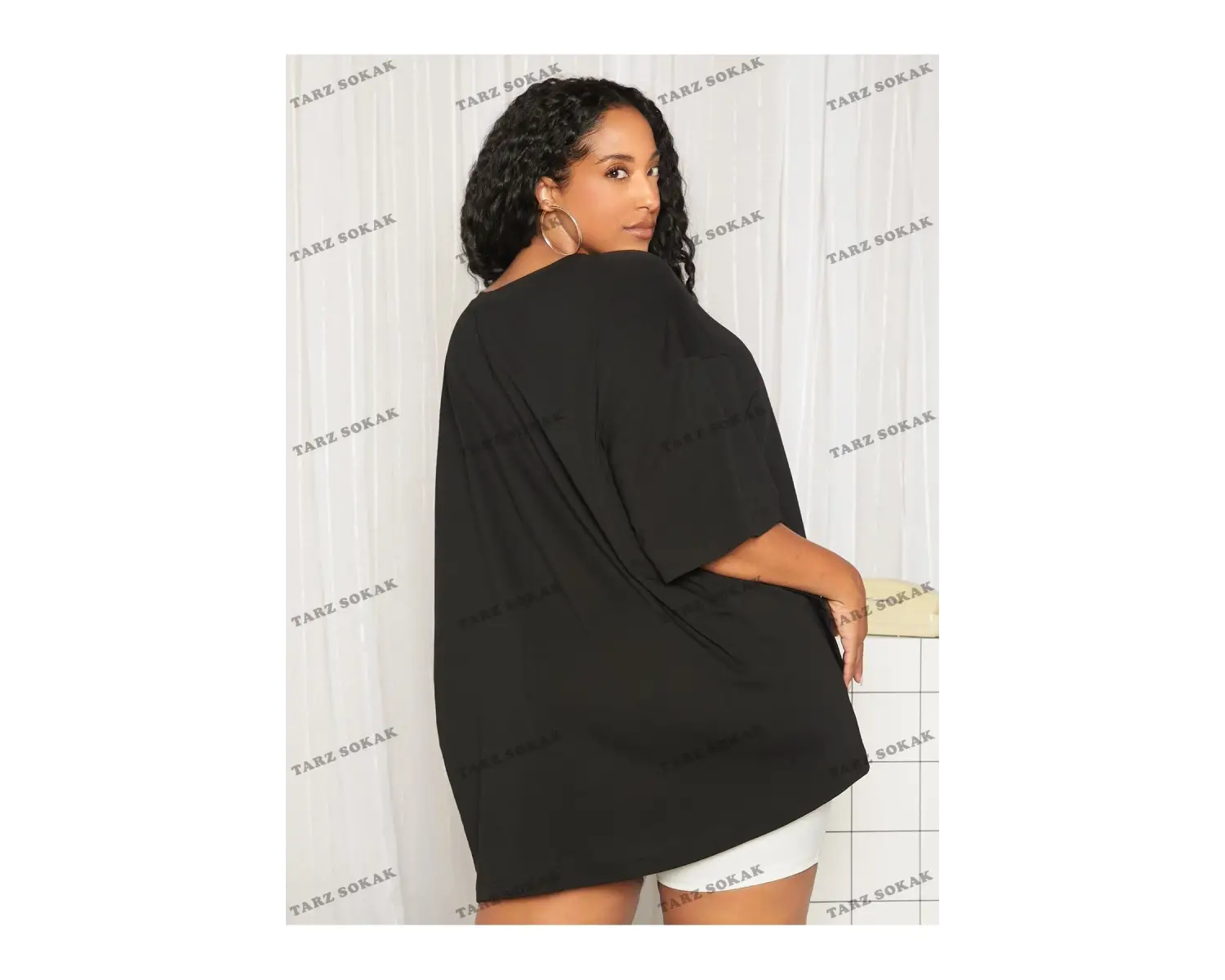 DÜZ  6 BASKISIZ Baskılı Oversize Kalıp Unisex T-shirt