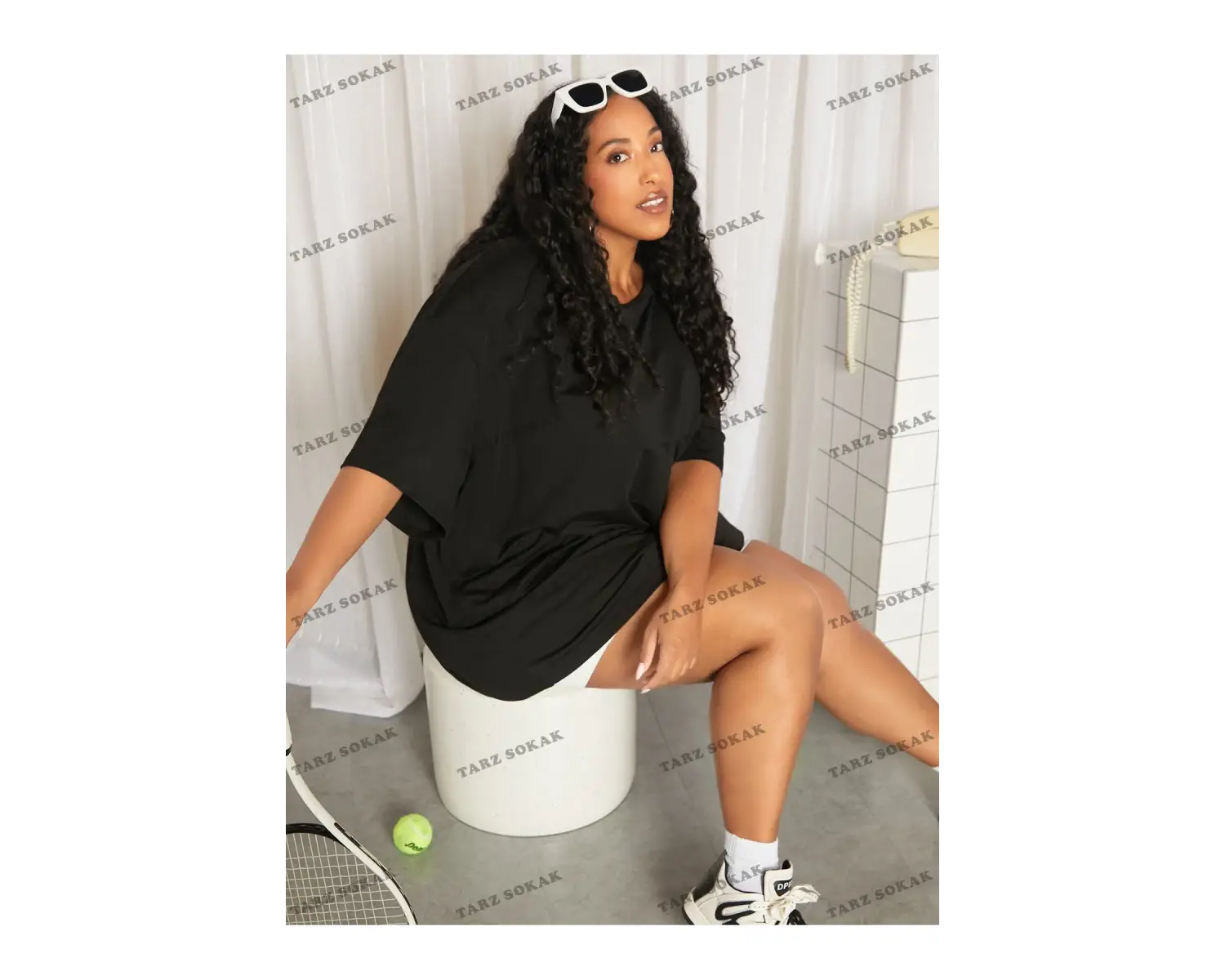 DÜZ  6 BASKISIZ Baskılı Oversize Kalıp Unisex T-shirt