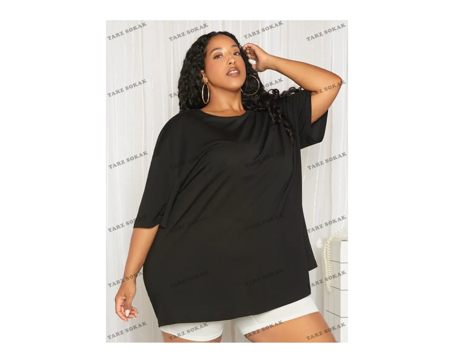 DÜZ  6 BASKISIZ Baskılı Oversize Kalıp Unisex T-shirt