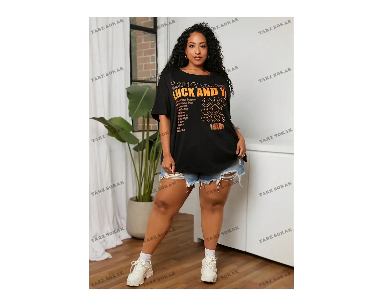 DÜZ  6 BASKISIZ Baskılı Oversize Kalıp Unisex T-shirt