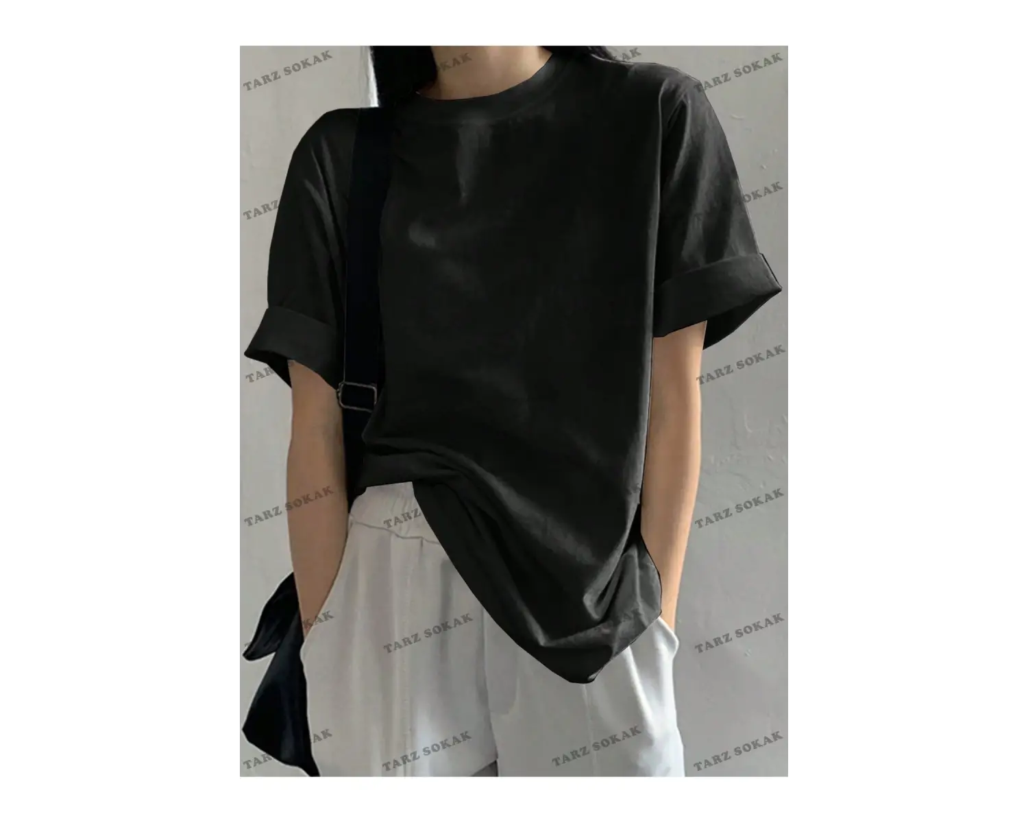 DÜZ  8 BASKISIZ Baskılı Oversize Kalıp Unisex T-shirt