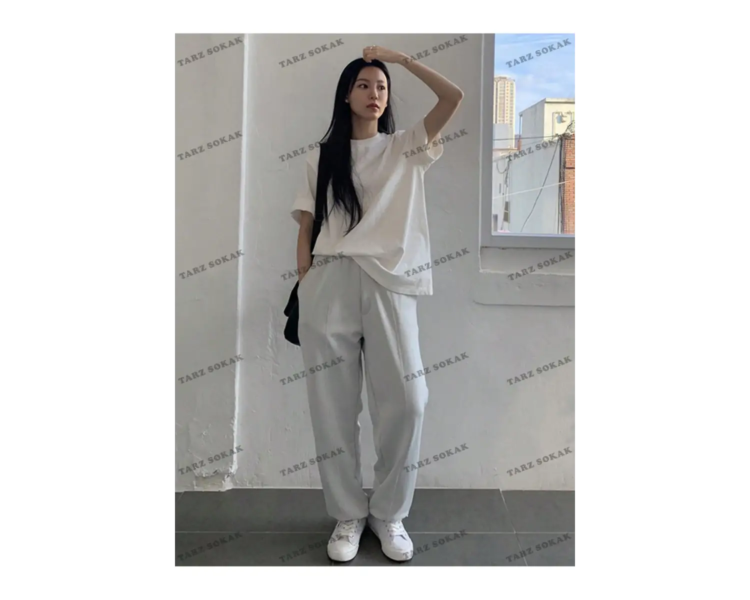 DÜZ  8 BASKISIZ Baskılı Oversize Kalıp Unisex T-shirt