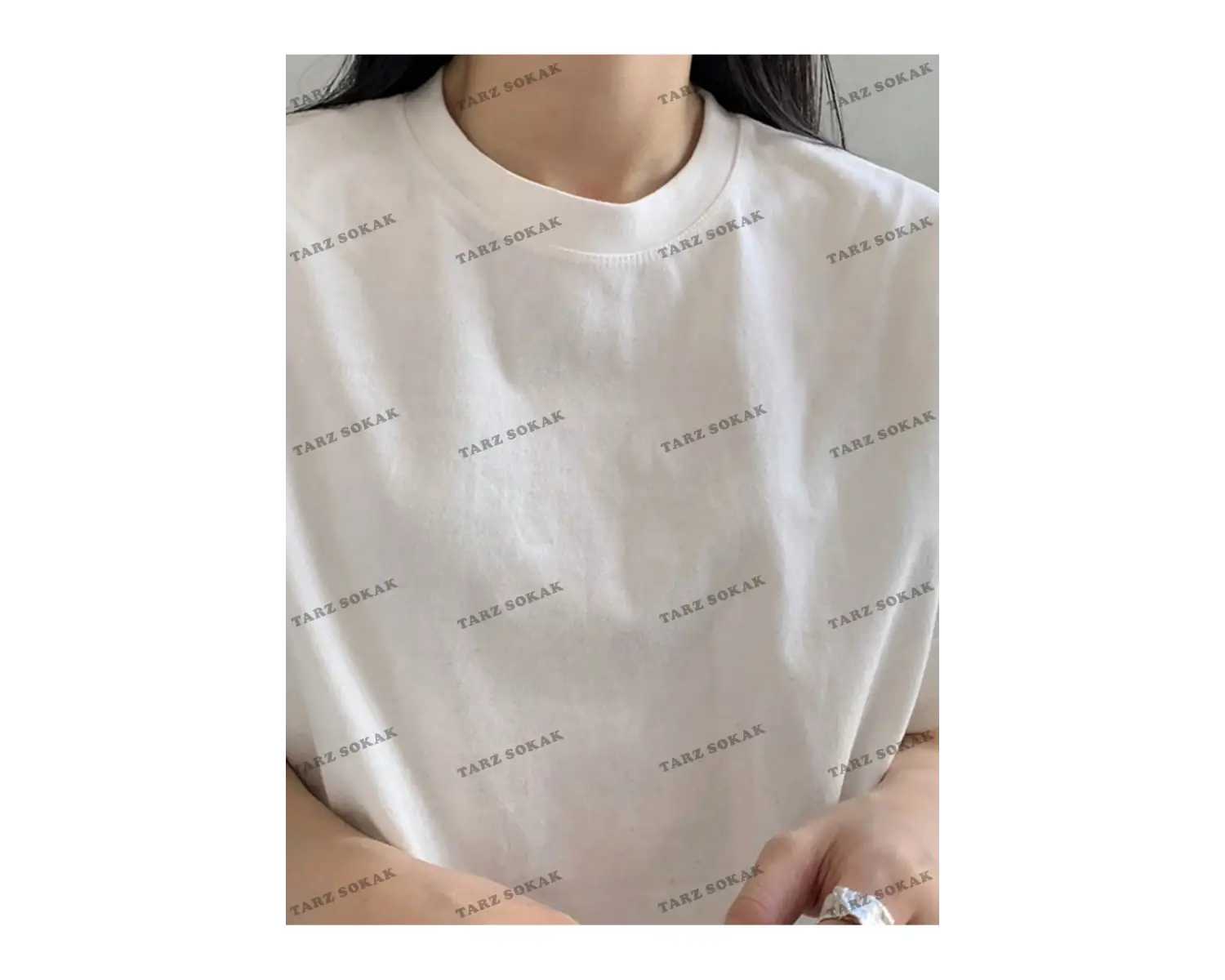 DÜZ  8 BASKISIZ Baskılı Oversize Kalıp Unisex T-shirt