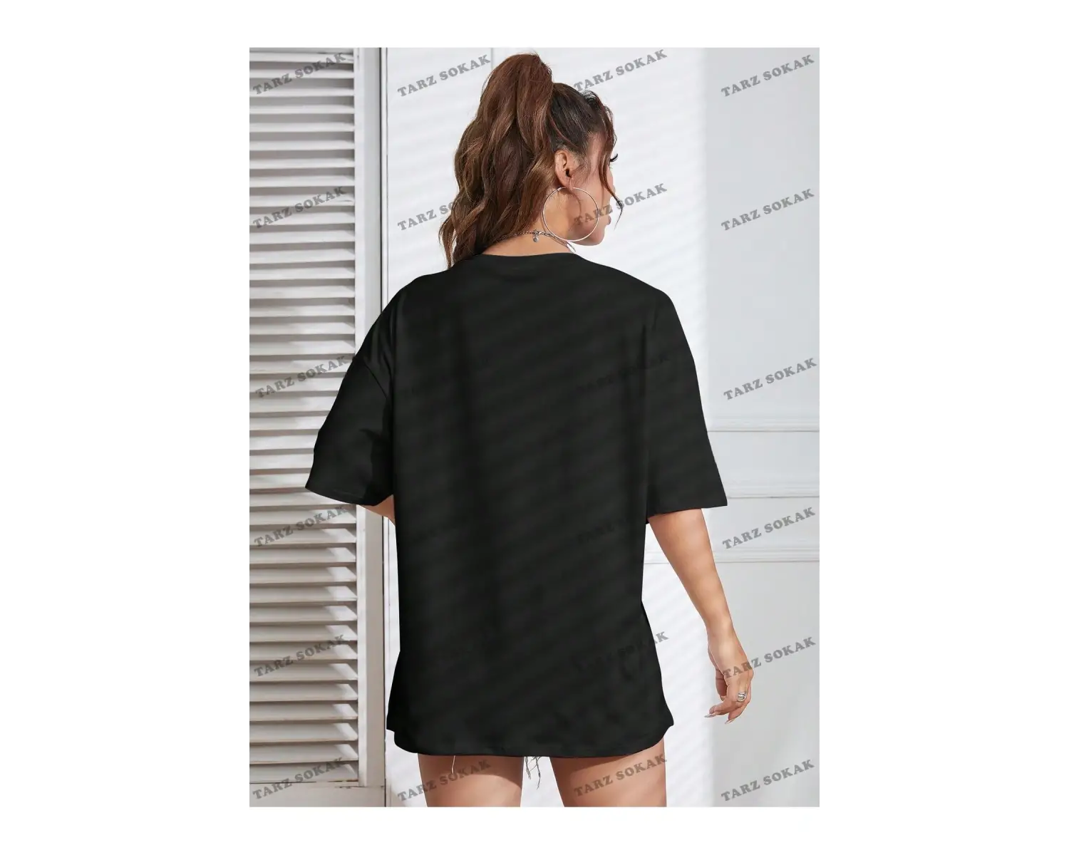 DÜZ  BASKISIZ Baskılı Oversize Kalıp Unisex T-shirt