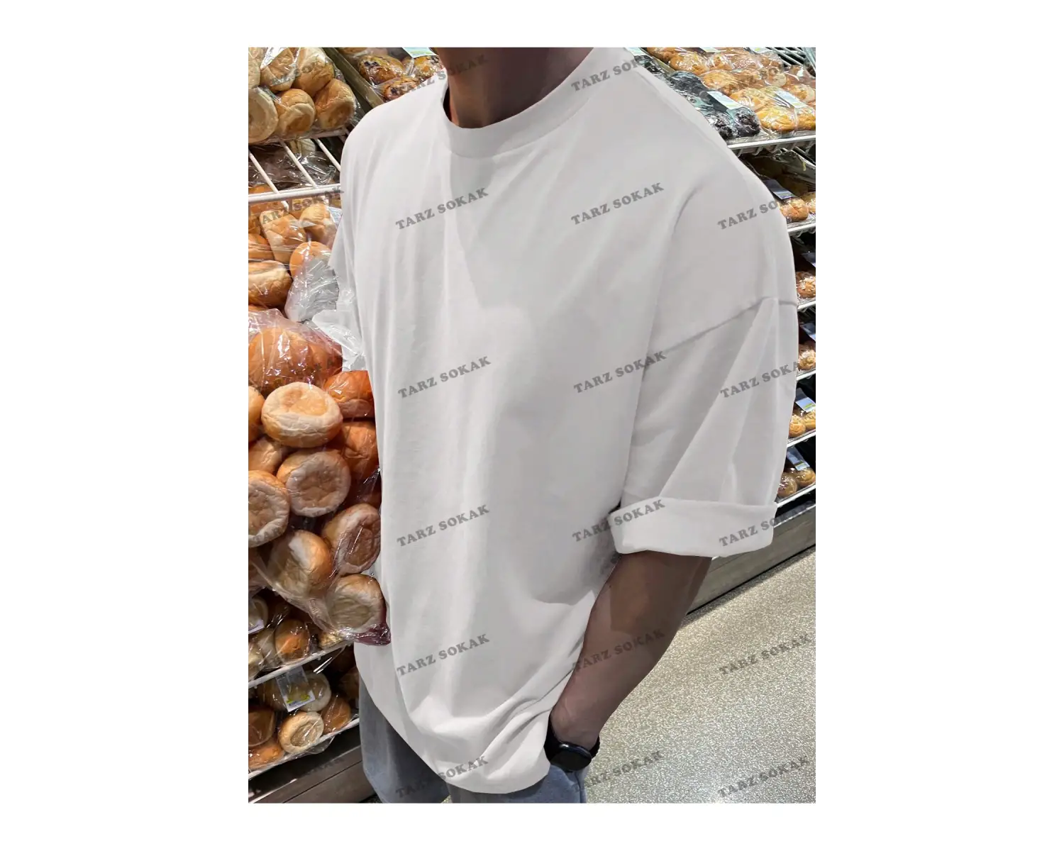 DÜZ  ERKEK 1 BASKISIZ Baskılı Oversize Kalıp Unisex T-shirt