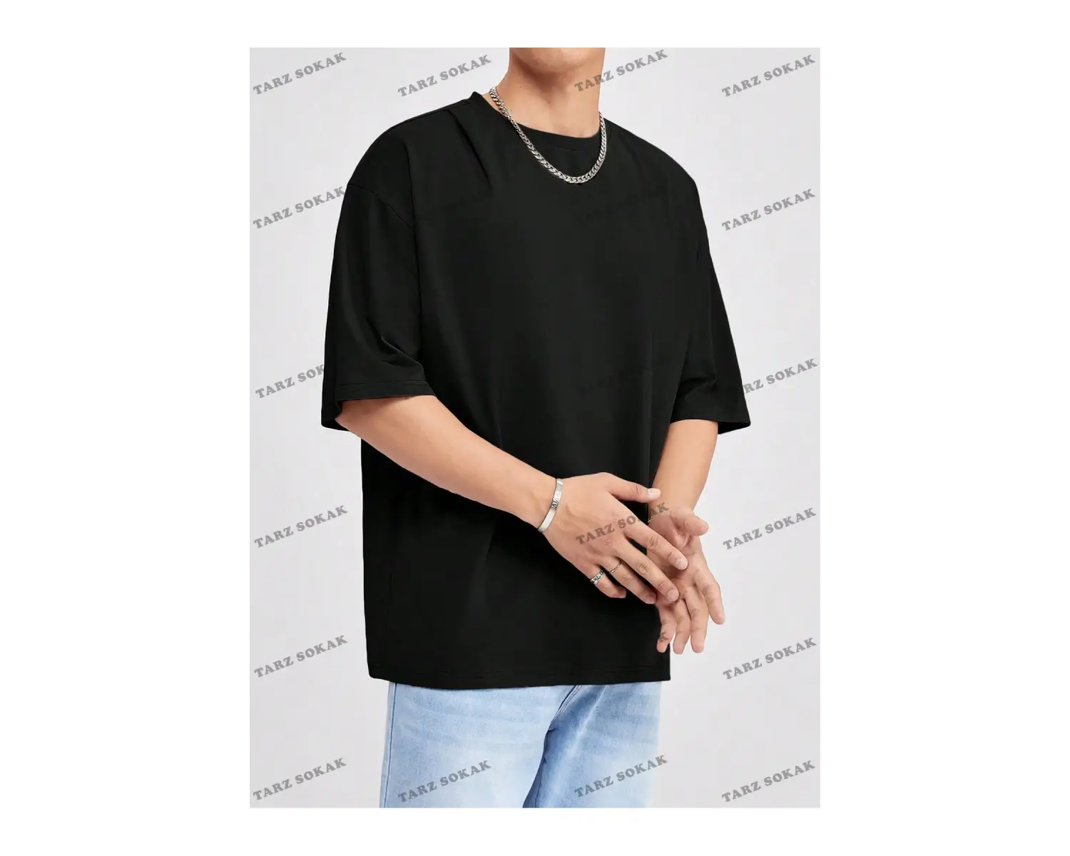 DÜZ ERKEK 3 BASKISIZ Baskılı Oversize Kalıp Unisex T-shirt