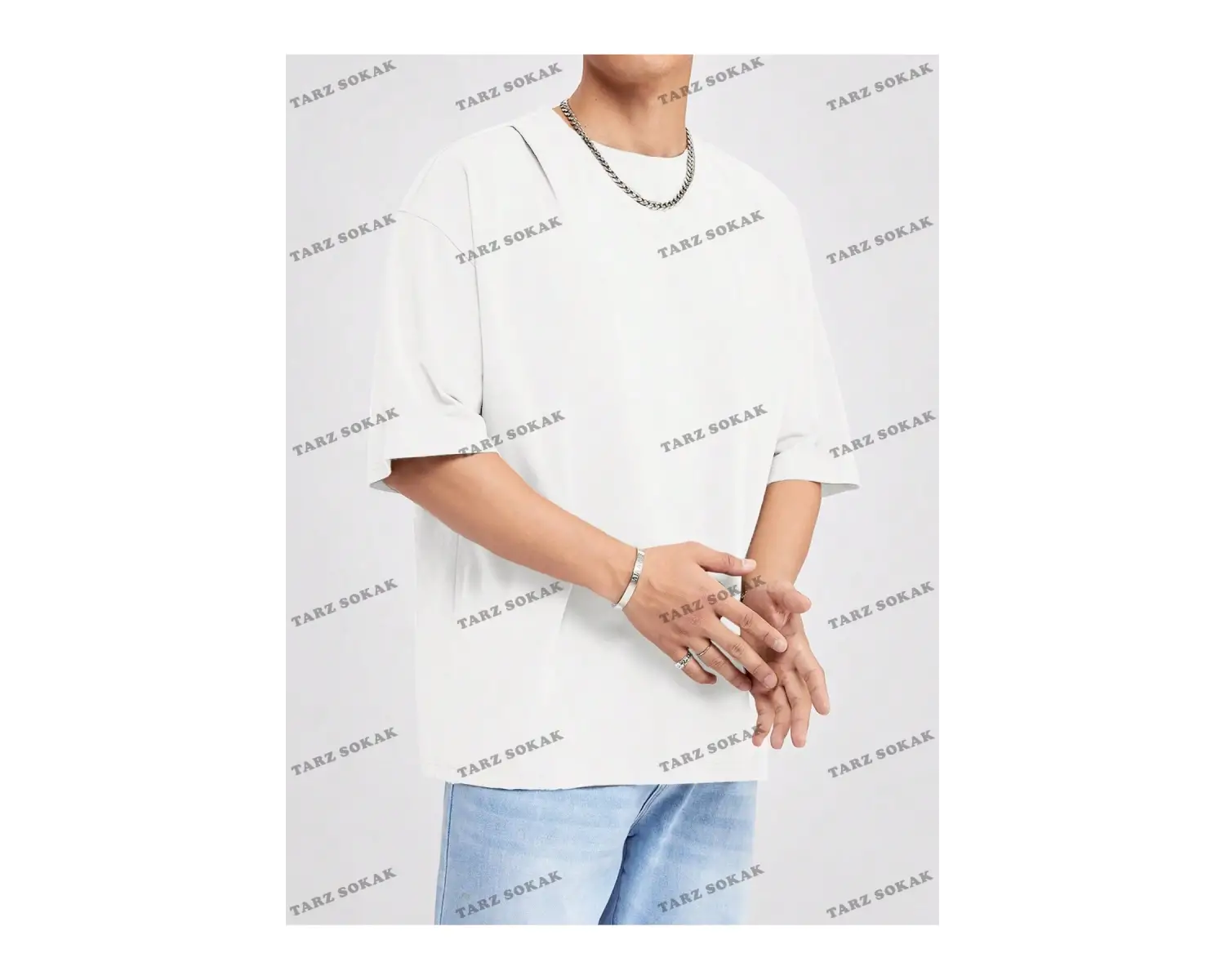 DÜZ ERKEK 3 BASKISIZ Baskılı Oversize Kalıp Unisex T-shirt