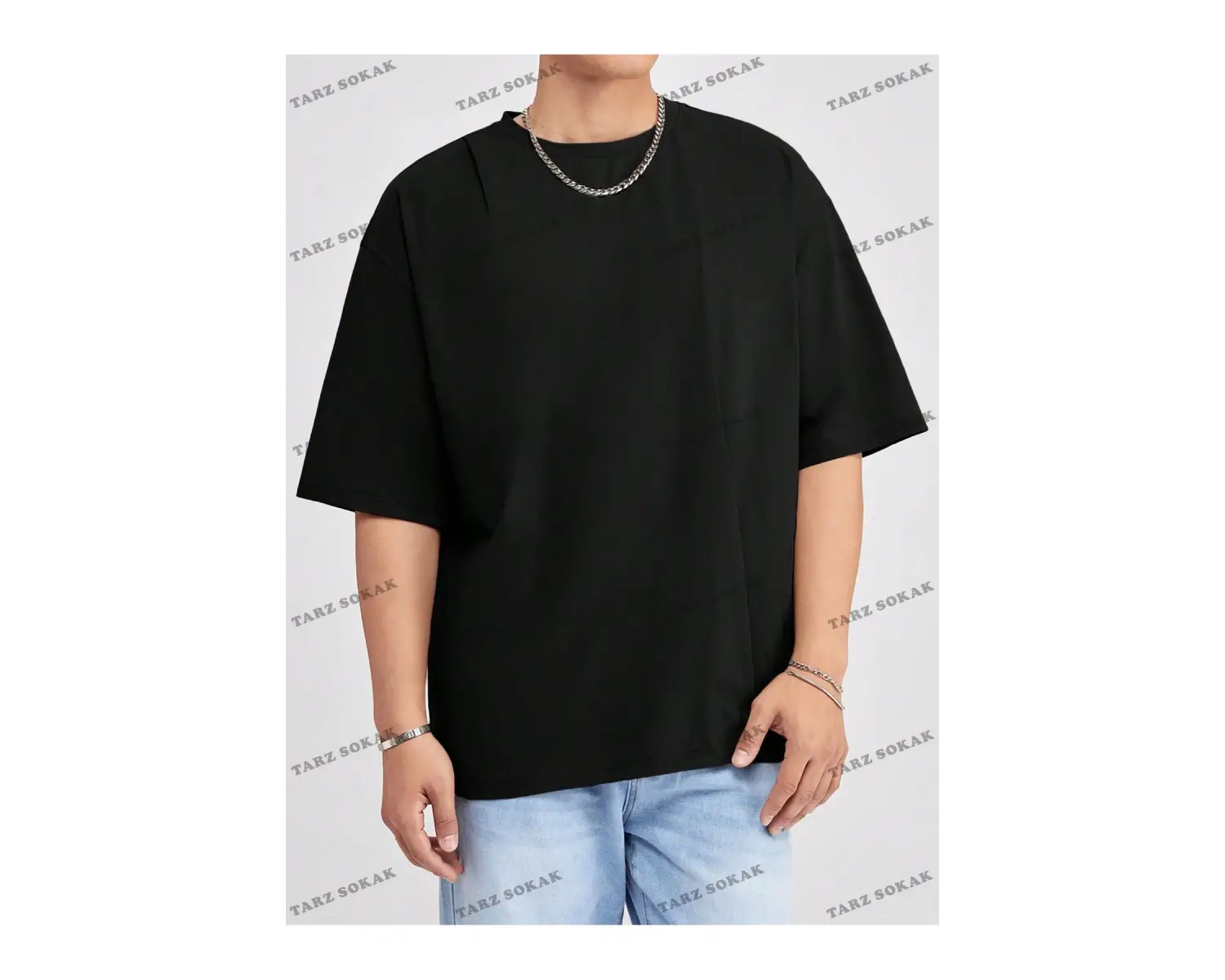 DÜZ ERKEK 3 BASKISIZ Baskılı Oversize Kalıp Unisex T-shirt