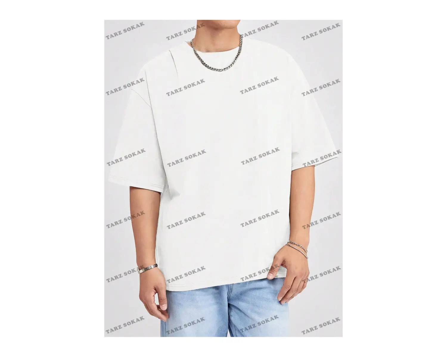 DÜZ ERKEK 3 BASKISIZ Baskılı Oversize Kalıp Unisex T-shirt