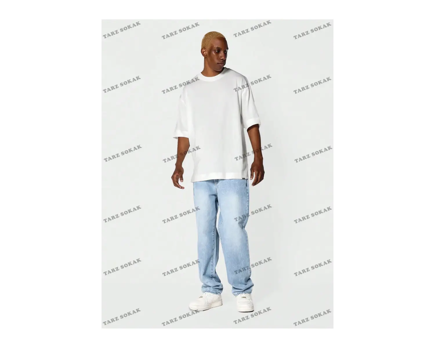 DÜZ ERKEK 4 BASKISIZ Baskılı Oversize Kalıp Unisex T-shirt