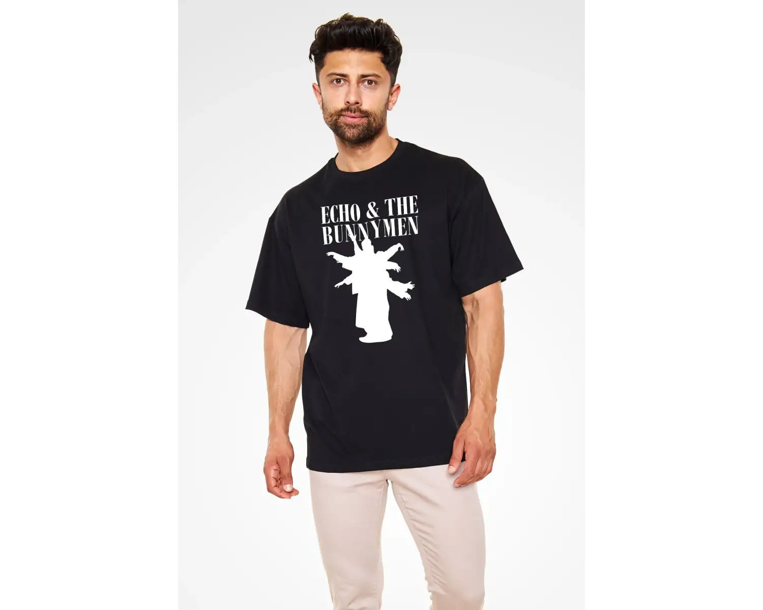 Echo And The Bunnymen Siyah Unisex Oversize Tişört T-shirt