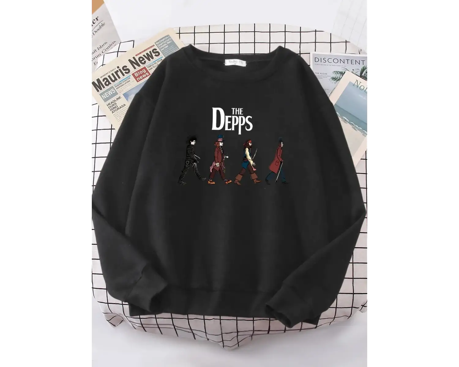 Edward Scissorhands sihirbaz korsan beyefendi kazak kadınlar Harajuku rahat Hoody moda yumuşa