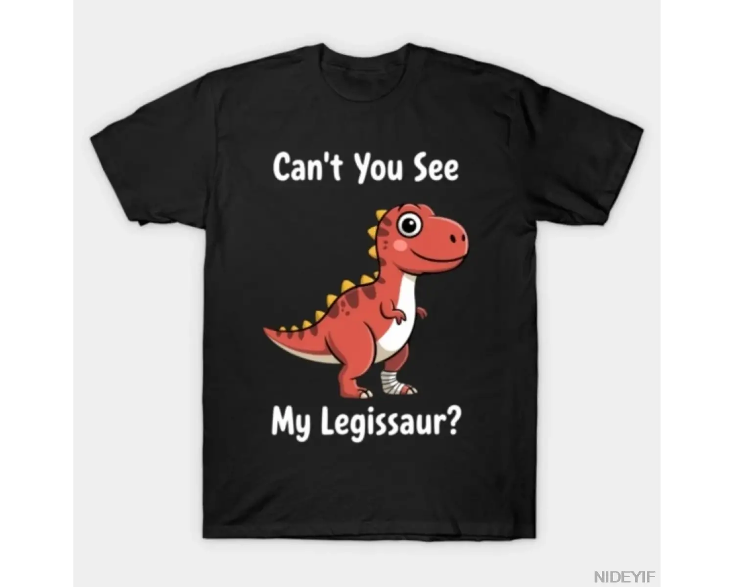 Efsanevi Tarih Öncesi Sevimli Yaralı Dinozor Legissaur Komik T-shirt Erkekler Kadınlar Için %