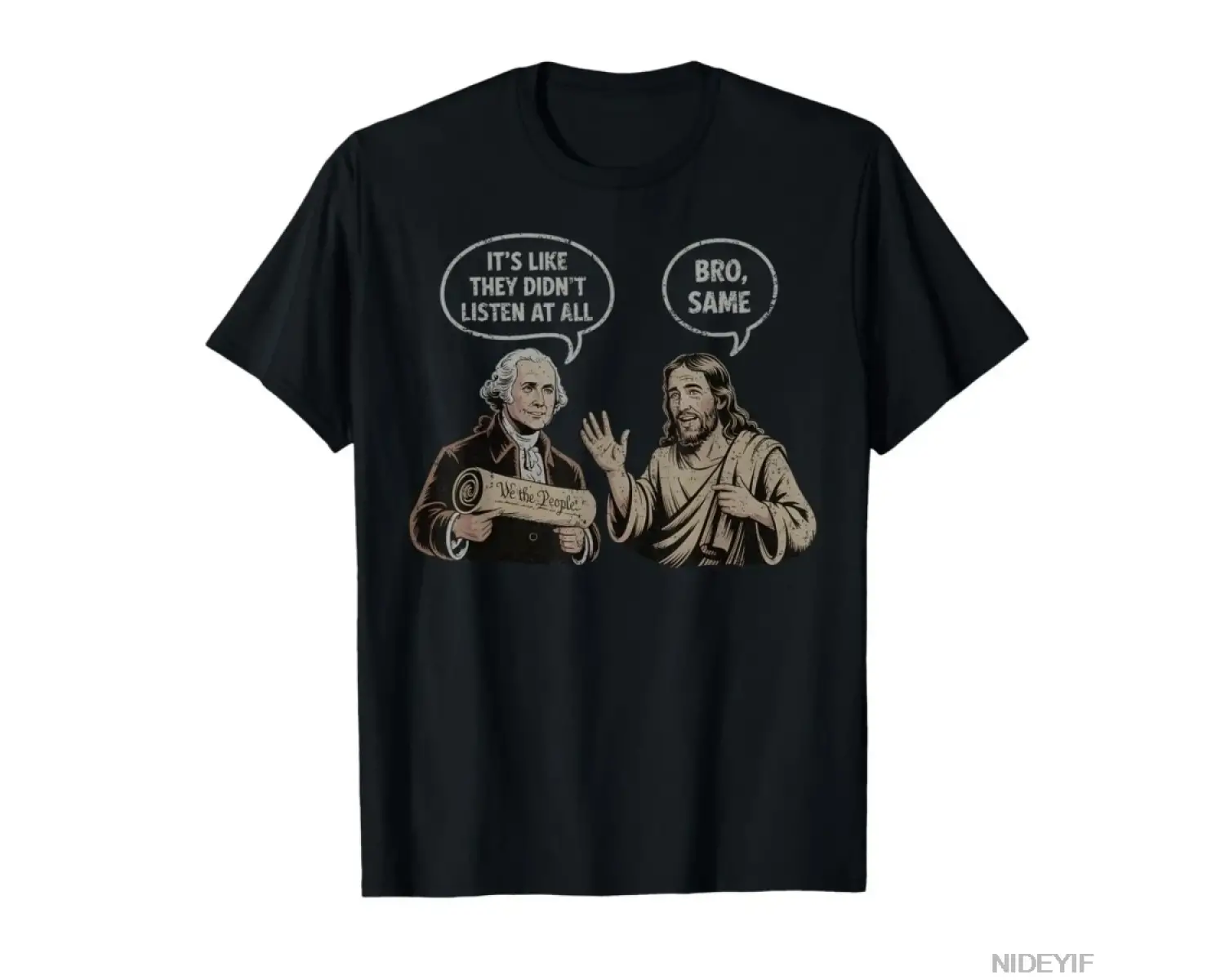 Eğer hiçbir şey dinlememiş gibi olduklar gibi görünüyor Komik Washington Jesus Erkekler Kadın