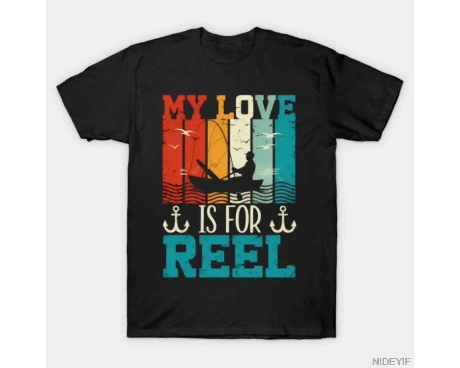 Eğlenceli Balıkçılık Aşkım Makara İçin T-shirt Erkekler Kadınlar Için % 100% Pamuk T Shirt Kı