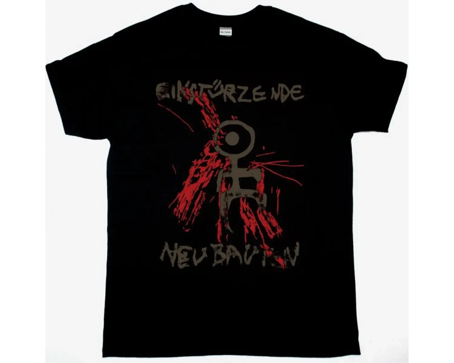 EINSTÜRZENDE NEUBAUTEN RICHTERSKALA87 NEW BLACK T-SHIRT ÖN BASKILI