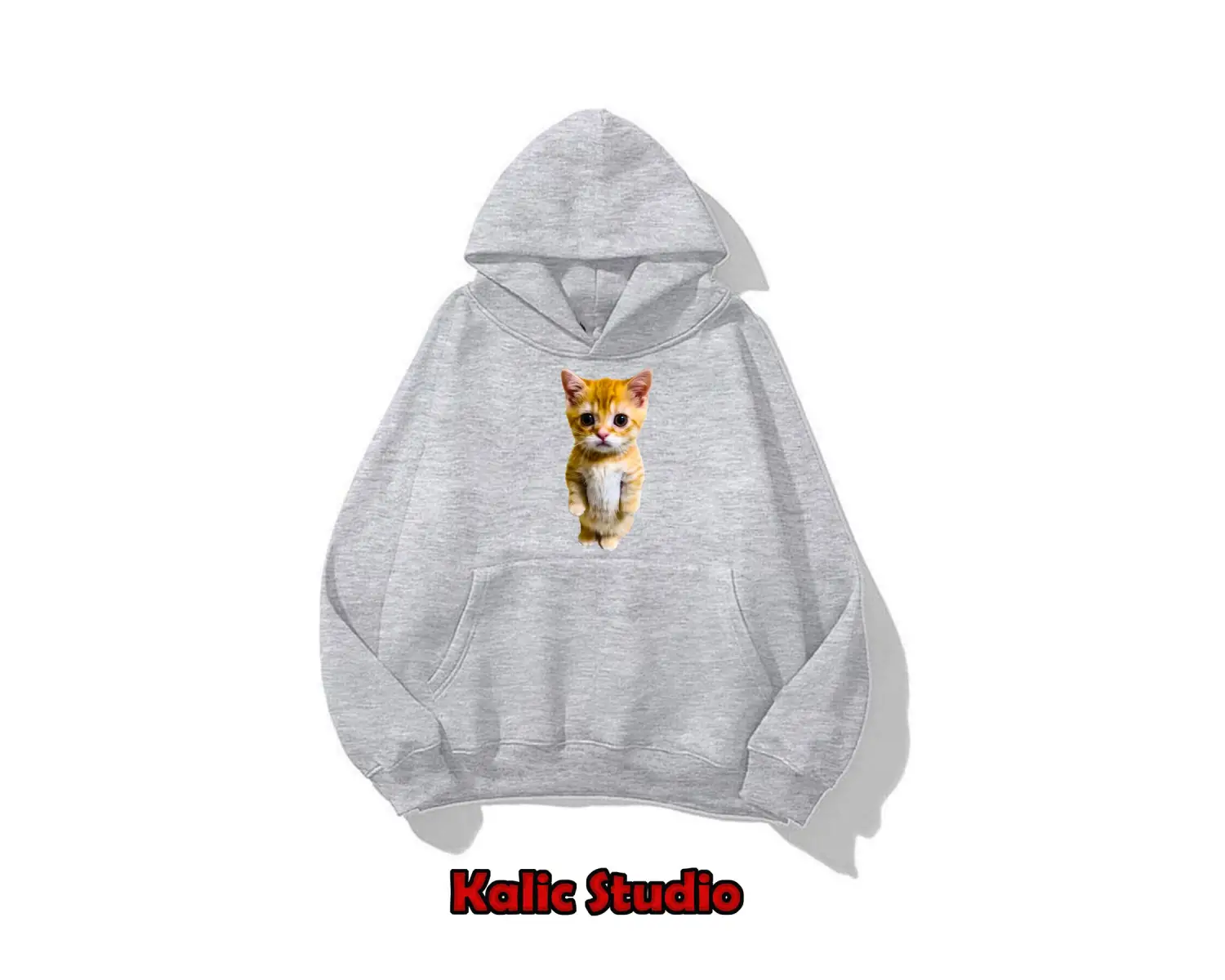 El Gato Tatlı Ve Piskopat Kedi oversize ünisex sweatshirt gri