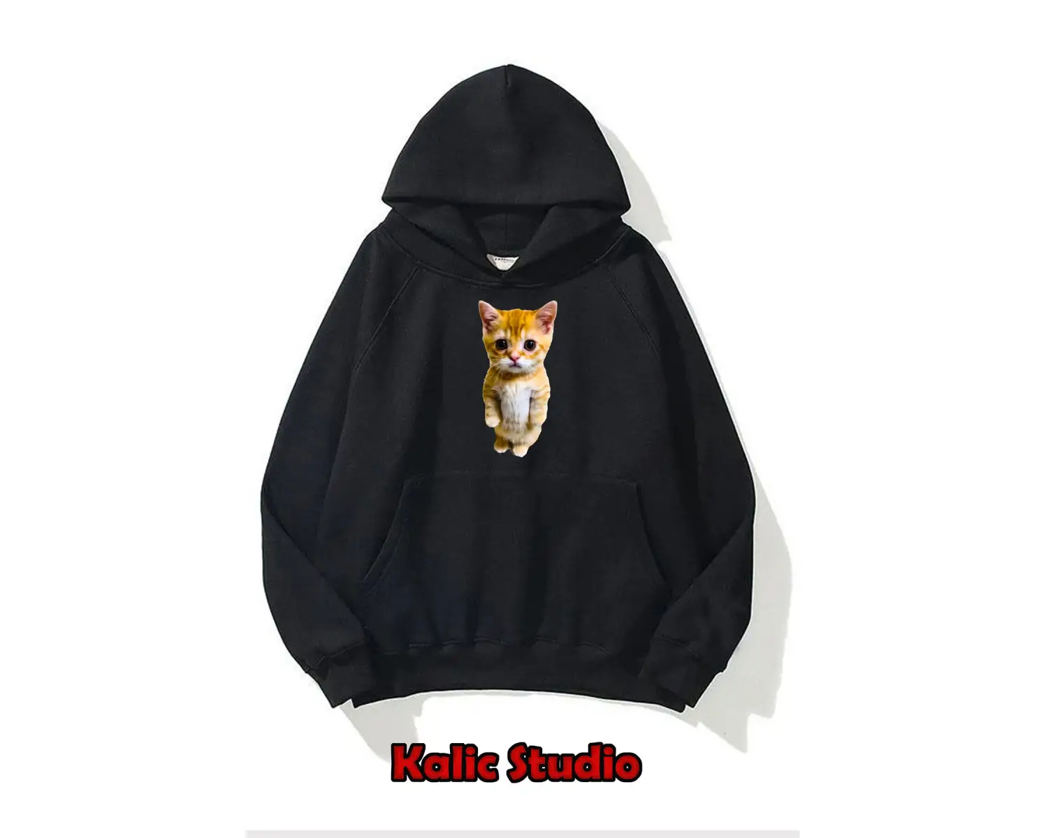 El Gato Tatlı Ve Piskopat Kedi oversize ünisex sweatshirt gri