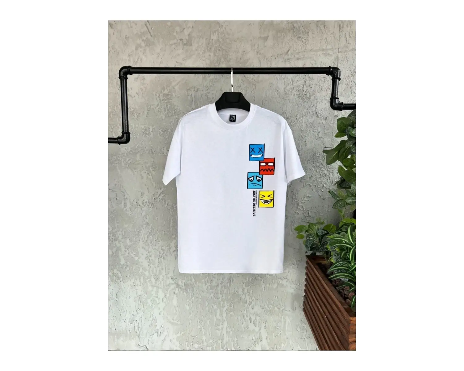 Emoji Baskılı Beyaz Erkek