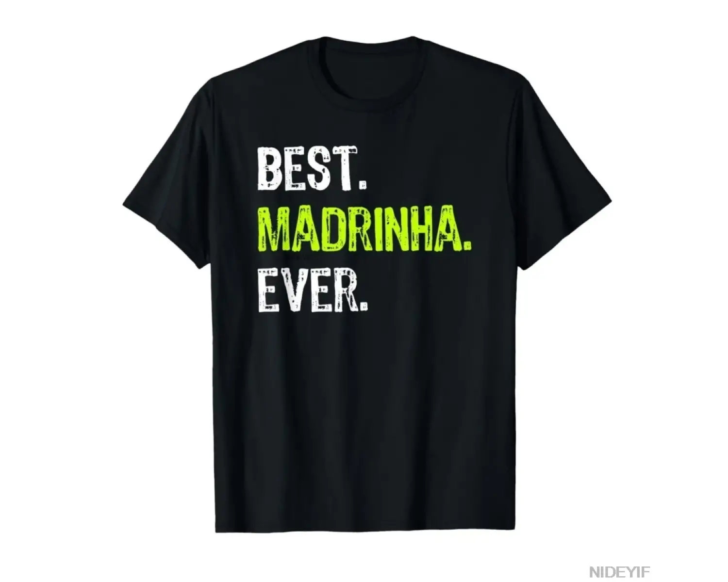 En İyi Madrinha Ever Büyükanne Büyükanne T-shirt Erkekler Kadınlar Için % 100% Pamuk T Shirt