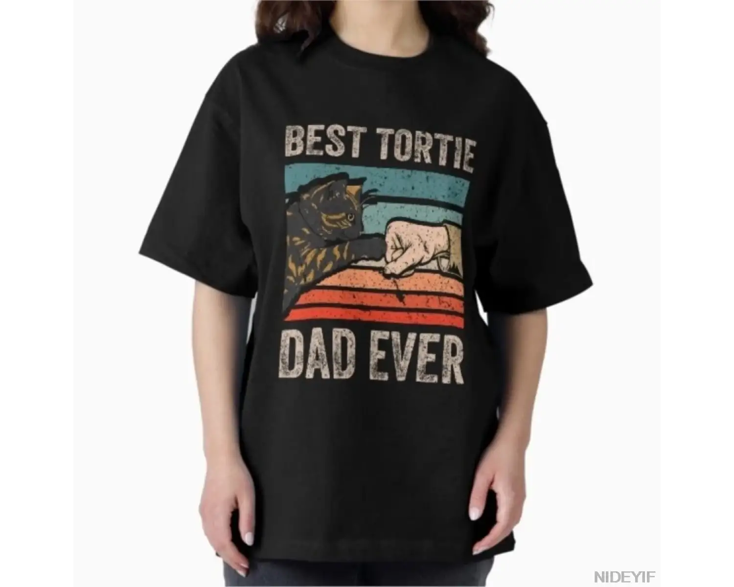 En iyi Tortie Baba şimdiye kadar Tortoiseshell Kedi Sevgilisi T-shirt Erkekler Kadınlar Için