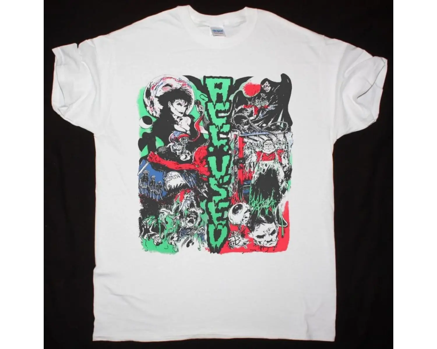 ENUFF ZNUFF ENUFF ZNUFF89 NEW BLACK T-SHIRT ÖN VE ARAKA BASKILI