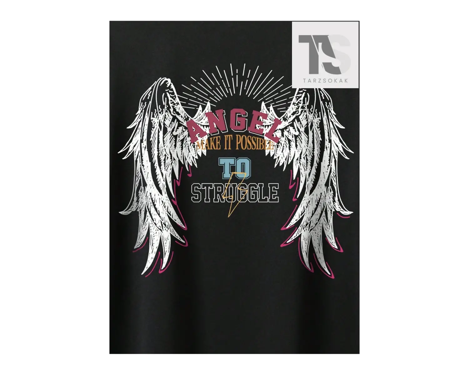 Erkek Ağaç Baskılı Yuvarlak Yaka Tişört