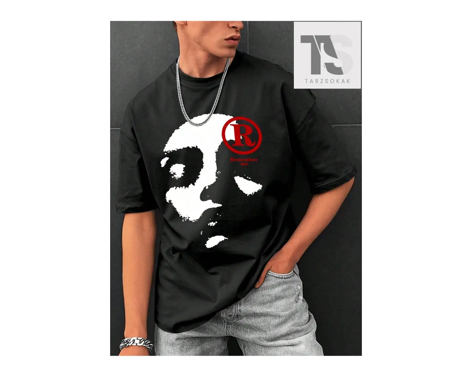 Erkek Baskılı Kısa Kollu Tişört