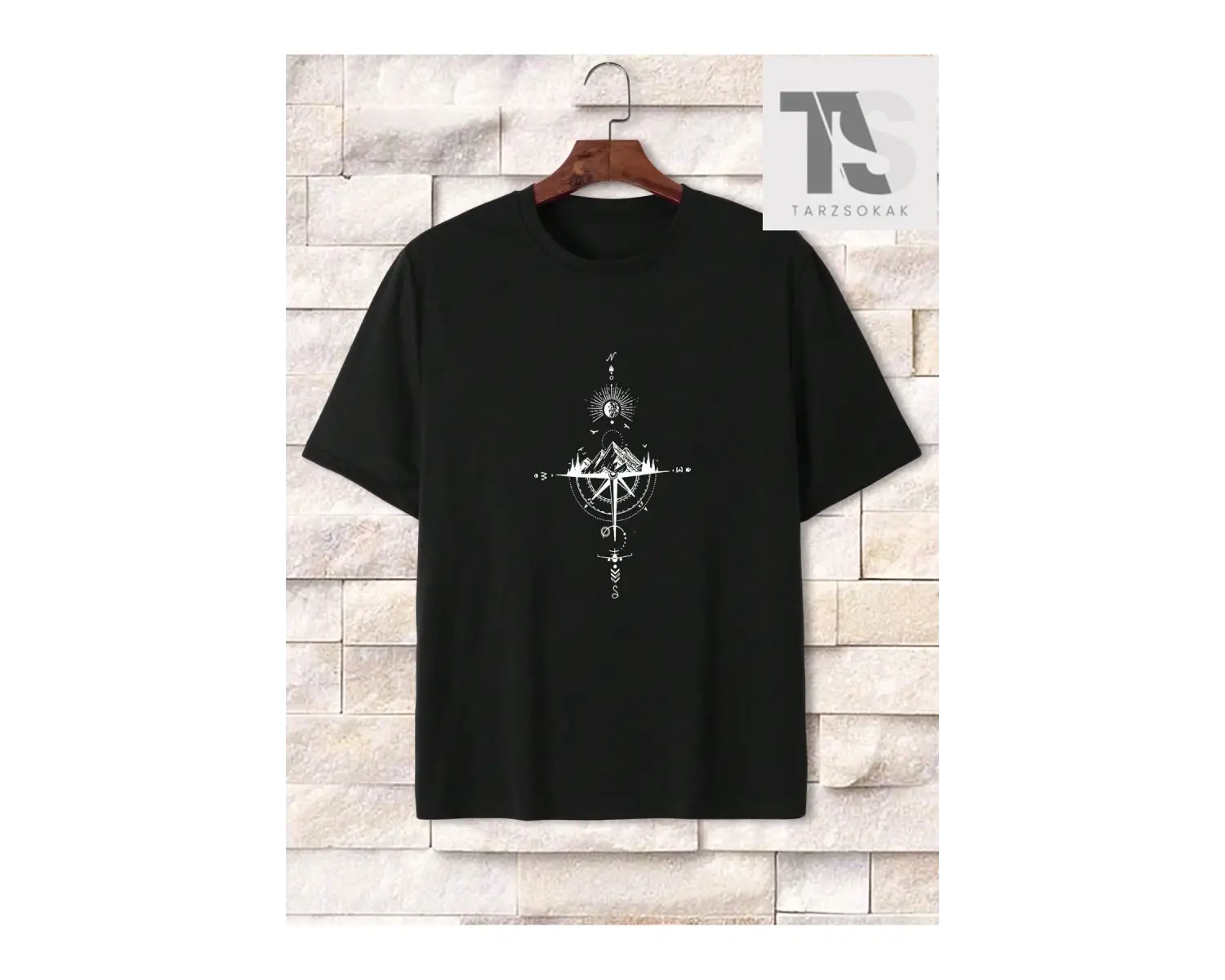 Erkek Bayrak Baskılı Tişört