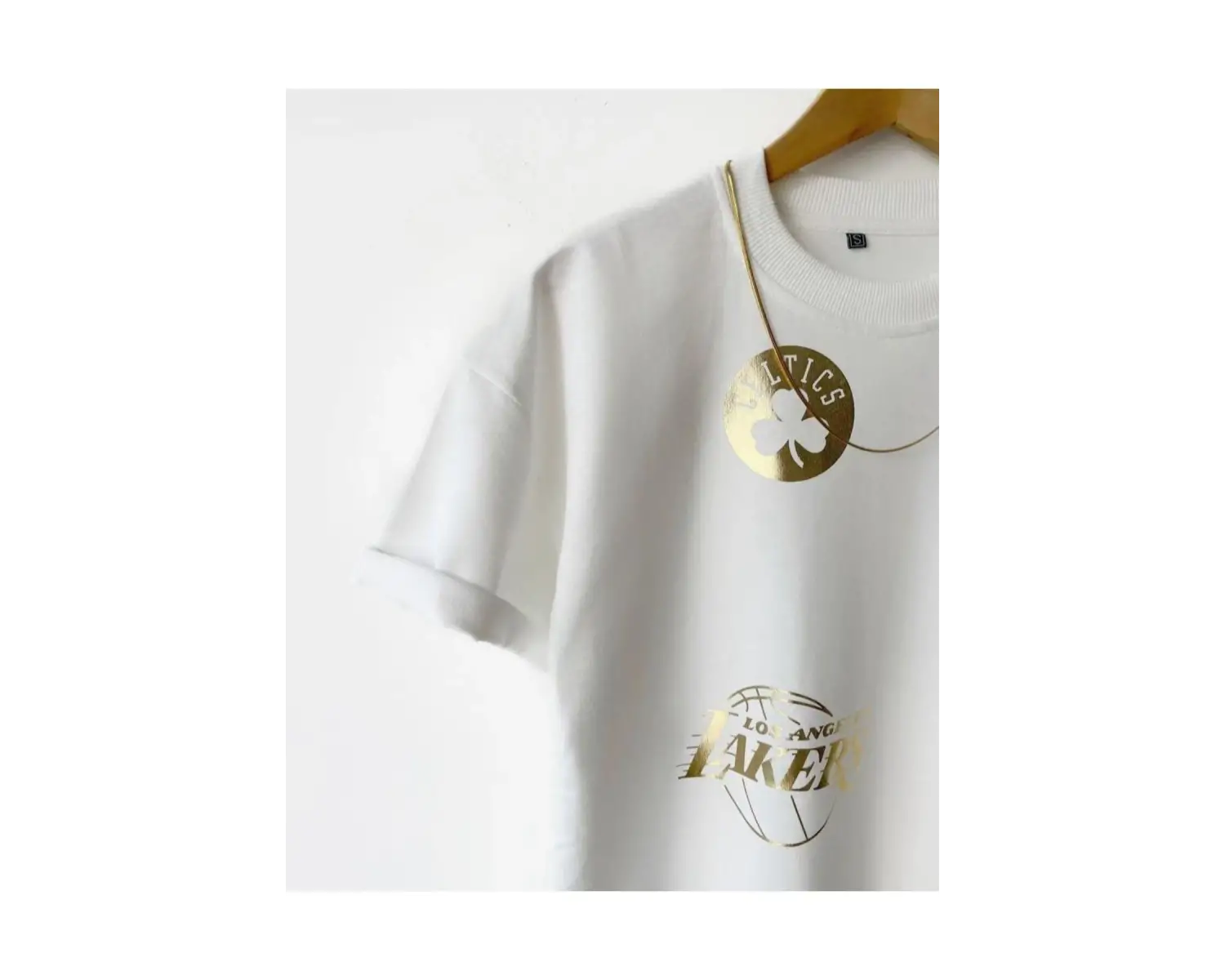 Erkek Beyaz Basketbol Tasarım Baskılı Oversize Bisiklet Yaka T-shirt