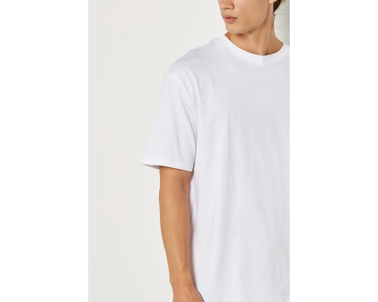 Erkek Beyaz Oversize Basic T-shirt