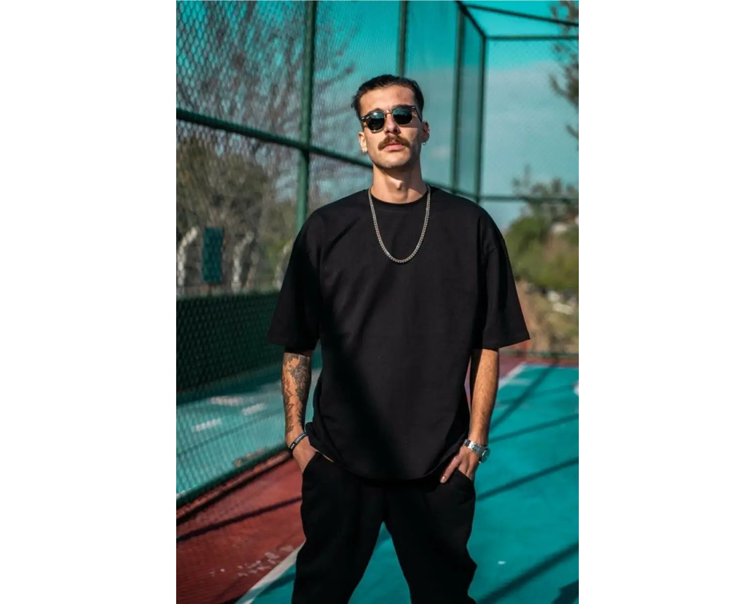 Erkek Beyaz Oversize T-shirt